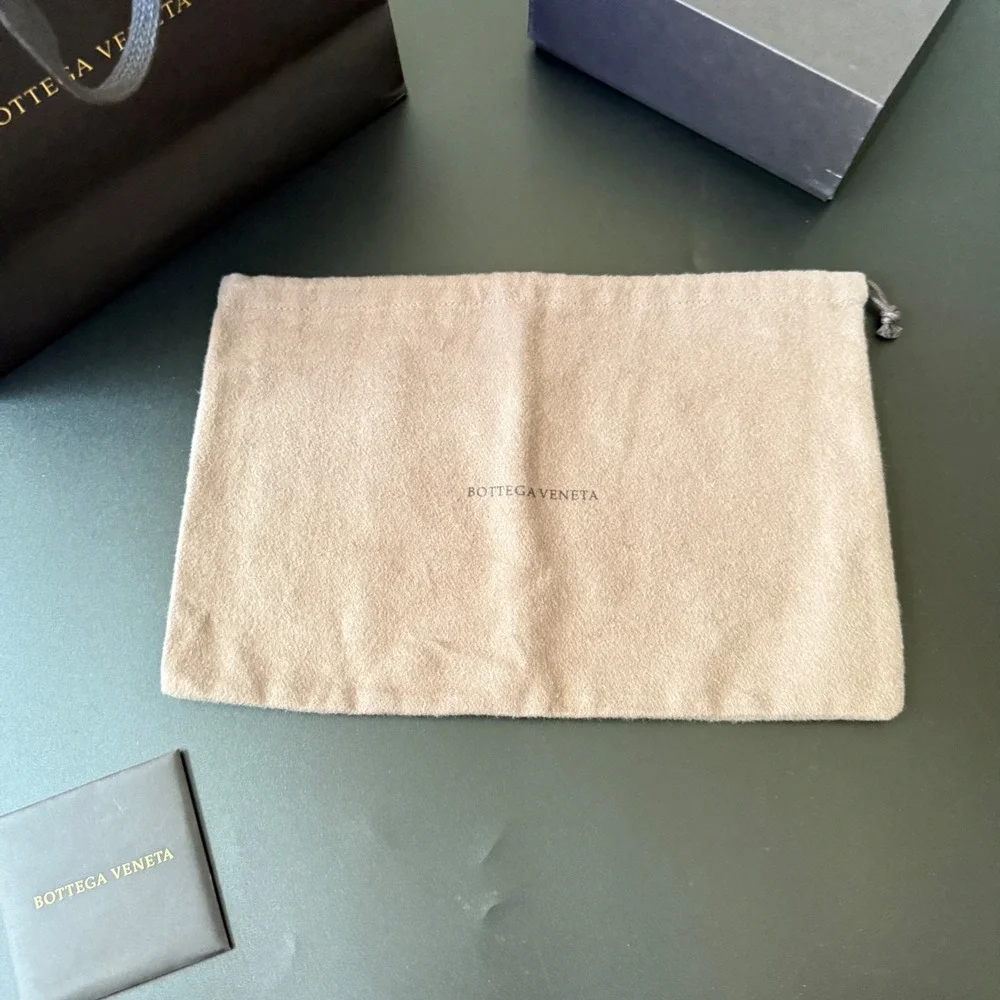 Authentic Bottega Veneta brown gift box, dust bag, card 6 3/4